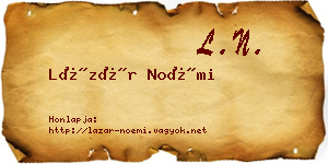 Lázár Noémi névjegykártya